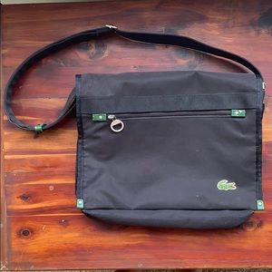 Lacoste | Weather-Resistant Black Shoulder Bag